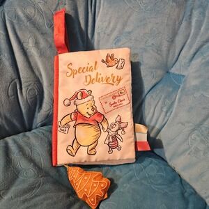 Disney Baby Winnie‎ the Pooh Christmas Holiday Soft Sensory Book Toy Plush